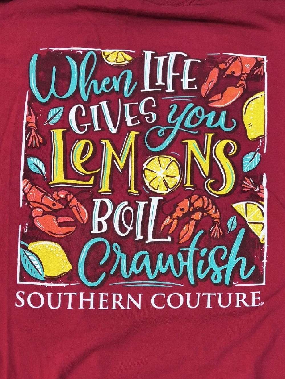 Southern Couture Printed T Sz L GUC.